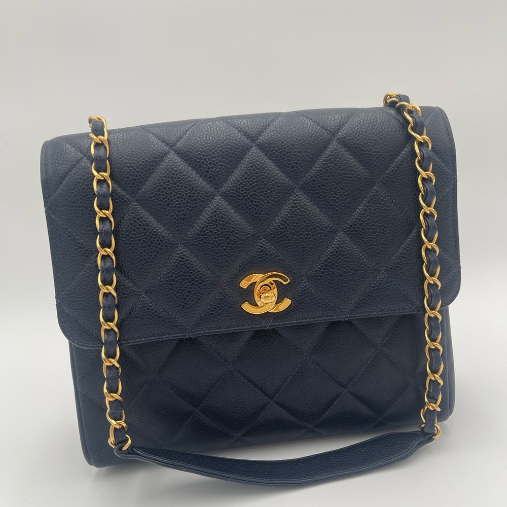 Chanel 1996 Classic Single Flap Square Medium Blue - Picture 8 of 16